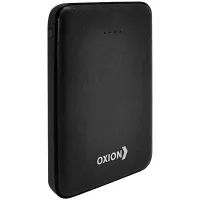 Внешний аккумулятор Oxion PowerBank UltraThin 6000mAh, Li-pol, покр. carbon, индикатор, черный