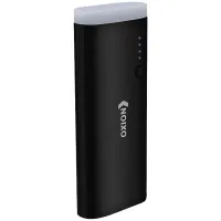 Внешний аккумулятор Oxion PowerBank Powerful 10000mAh, Li-ion, покр.пластик,индикатор,фонарь, черный