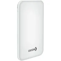 Внешний аккумулятор Oxion PowerBank UltraThin 10000mAh, Li-pol, soft-touch, индикатор, фонарь, белый