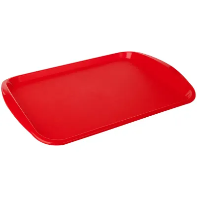 Поднос PlastTeam, прямоугольный, 470*330мм, пластик, красный