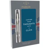 Набор Parker: ручка шариковая "Jotter Stainless Steel CT", 1,0мм и записн. книжка, подар. уп.