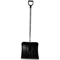 Лопата снеговая "Богатырь", пластиковая, 50*37,5см, морозостойкая, с алюм. ручкой ассорти, 100см