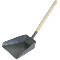 Совок для мусора, металлический, 20*20см, деревянный черенок 60см