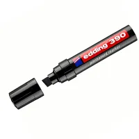 Маркер перманентный (нестираемый) EDDING 390, ЧЕРНЫЙ, скошенный наконечник, 4-12 мм, E-390/1