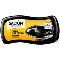 Губка для обуви Salton, волна, для гладкой кожи, черная