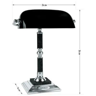 Лампа настольная Delucci, черный мрамор