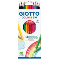 Карандаши цветные Giotto "Colors" 12цв., заточен., картон, европодвес