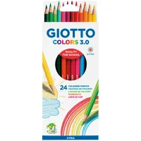 Карандаши цветные Giotto "Colors" 24цв., заточен., картон, европодвес