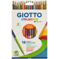 Карандаши цветные двусторонние Giotto "Stilnovo Bicolor", 36цв., 18шт., заточен., картон, европодвес