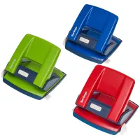 Дырокол Berlingo "Power TX" 20л., металлический, с фиксатором и линейкой, ассорти