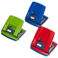 Дырокол Berlingo "Power TX" 30л., металлический, с фиксатором и линейкой, ассорти