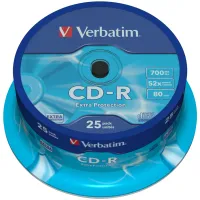 Диск CD-R 700Mb Verbatim 52x Cake Box (25шт)