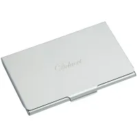 Визитница карманная Delucci из алюминия серебристого цвета, подарочная упаковка