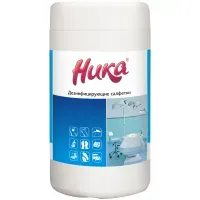 Дезинфицирующие салфетки влажные 60 шт. НИКА, для обработки рук и поверхностей