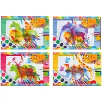 Альбом для рисования 08л., А4, на скрепке BG "В мире животных", эконом