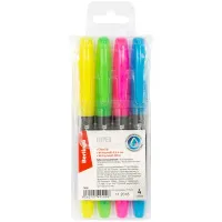 Набор текстовыделителей Berlingo "Textline HL400" 04цв., 0,5-4мм, европодвес