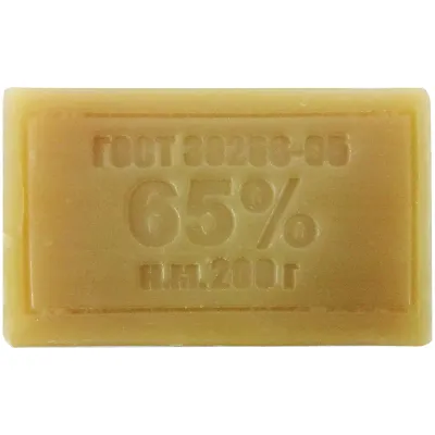Мыло хозяйственное 65% Меридиан, 200г, без упаковки