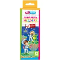 Акварель ArtSpace "Космонавты", медовая, 12 цветов, без кисти, картон, европодвес