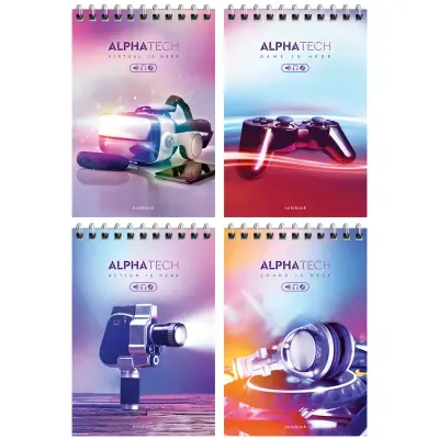 Блокнот А6 40л. на гребне ArtSpace "Увлечения. Neon. Alphatech"