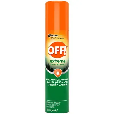 Аэрозоль от летающих и ползающих насекомых Off! "Экстрим", 100мл