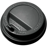 Крышка с откидным питейником для горячих напитков, 80мм, черная