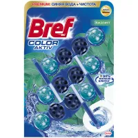 Подвесной блок для унитаза Bref "Color Activ. Эвкалипт", 3*50г, блистер
