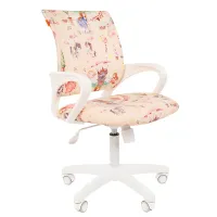 Кресло детское Chairman Kids 103, PL белый, ткань велюр, принцесса, механизм качания спинки