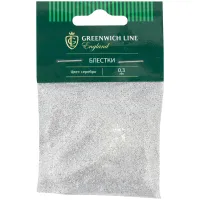 Блестки декоративные Greenwich Line, размер 0,3мм, 20г, серебро