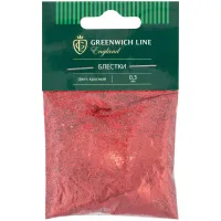 Блестки декоративные Greenwich Line, размер 0,3мм, 20г, красный