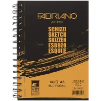 Альбом для эскизов и зарисовок 60л. А5 на гребне "Schizzi", 90г/м2, мелкозернистая бум.
