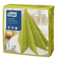 Салфетки нетканые сервировочные Tork LinStyle 39*39см, фисташковые, 50шт. 478876 (ПОД ЗАКАЗ)
