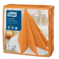 Салфетки нетканые сервировочные Tork LinStyle 39*39см, оранжевые, 50шт. 478851 (ПОД ЗАКАЗ)