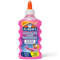 Клей для слаймов с блестками Elmers "Glitter Glue", 177мл, розовый