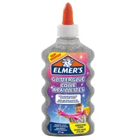 Клей для слаймов с блестками Elmers "Glitter Glue", 177мл, серебряный