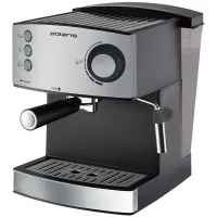 Кофеварка рожковая Polaris PCM 1537AE, 850Вт, 15Бар, серый металлик