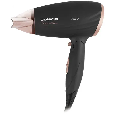 Фен Polaris PHD 1668T, 1600Вт, складная ручка, ионизация
