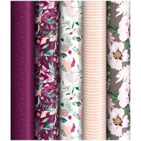 Упаковочная бумага глянц. 70*100см, ArtSpace "Purple mood", 1 лист, 65г/м2, ассорти 5 дизайнов