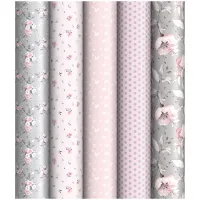 Упаковочная бумага глянц. 70*100см, ArtSpace "Tenderness", 1 лист, 65г/м2, ассорти 5 дизайнов