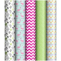 Упаковочная бумага глянц. 70*100см, ArtSpace "Trendy", 1 лист, 65г/м2, ассорти 5 дизайнов