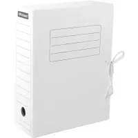 Папка архивная с завязками OfficeSpace, микрогофрокартон, 100мм, белый, до 900л.