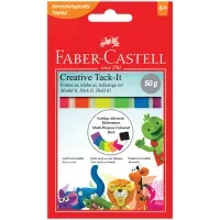 Масса для приклеивания Faber-Castell "Tack-It Creative", 50г, цветная, картон. уп., европодвес