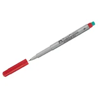 Маркер неперм. для глянц. пов. Faber-Castell "Multimark non permanent" S, красный, игольч., 0,4мм, с ластиком