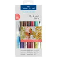 Карандаши гелевые Faber-Castell "Gelatos", 15цв.+кисть, выкручивающийся стержень, картон. упак.