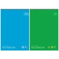 Блокнот А4 80л. на гребне ArtSpace "Моноколор. Яркие акценты", твердая подложка