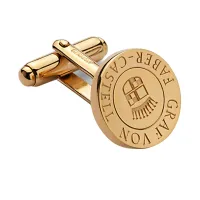 Запонки Graf von Faber-Castell золотое напыление, круглые