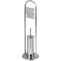 Ерш для унитаза Solinne, с подставкой и держателем для бумаги, хром