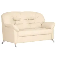 Диван офисный двухместный Chairman "Парм", обивка кожзам Euroline 907 светлый беж (ПОД ЗАКАЗ)