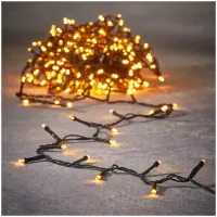 Электрогирлянда для улицы и дома светодиод. "String ligh" 368 ламп, тепл., на батарейках, 27,6м