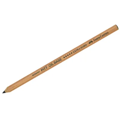 Масляный карандаш Faber-Castell "Pitt Oil Base", цвет 199 черный, очень жесткий