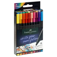 Набор капиллярных ручек Faber-Castell "Grip Finepen" 20цв., 0,4мм, трехгран., пласт. уп., европодвес